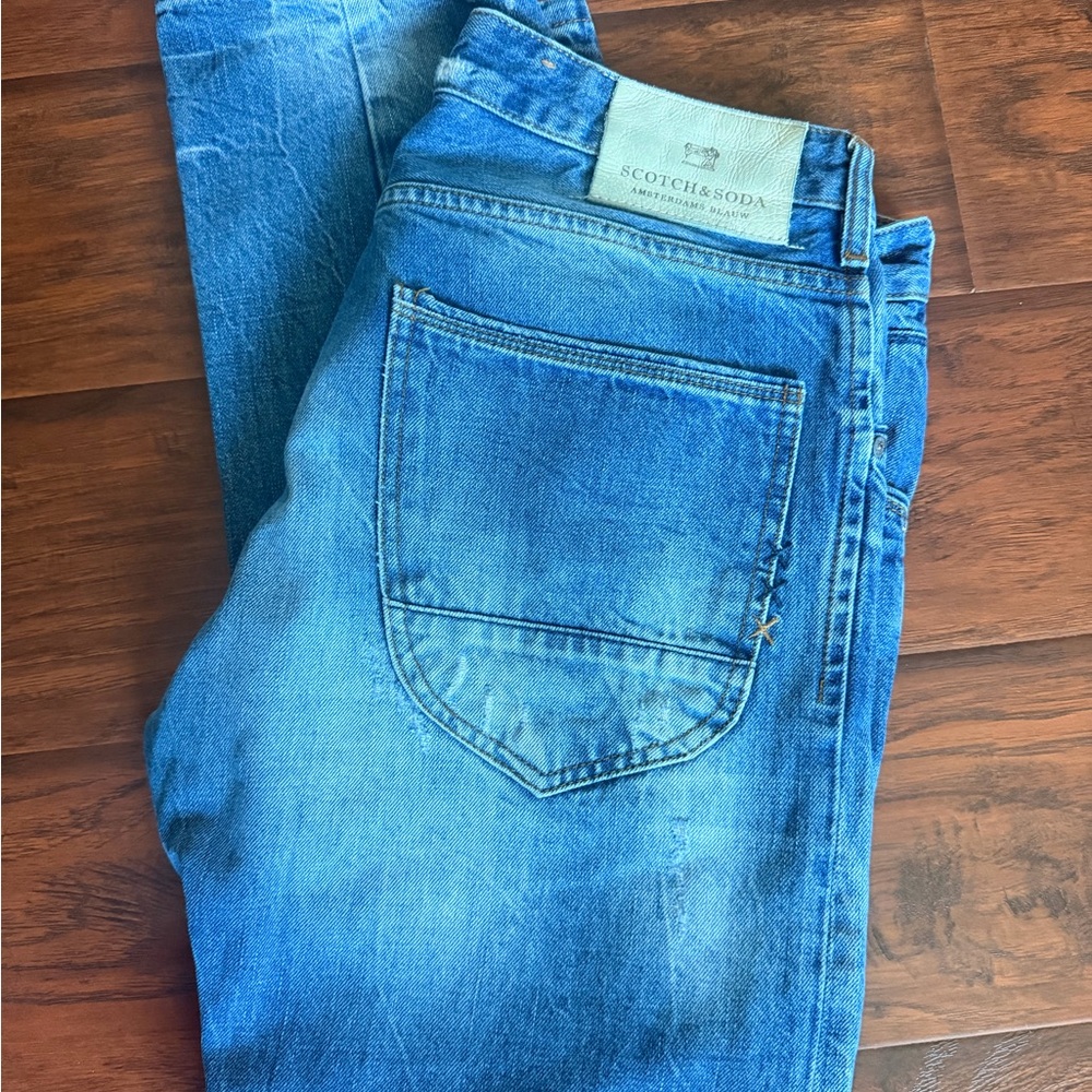 Scotch & Soda Men's Light Blue Slim/Straight Jeans